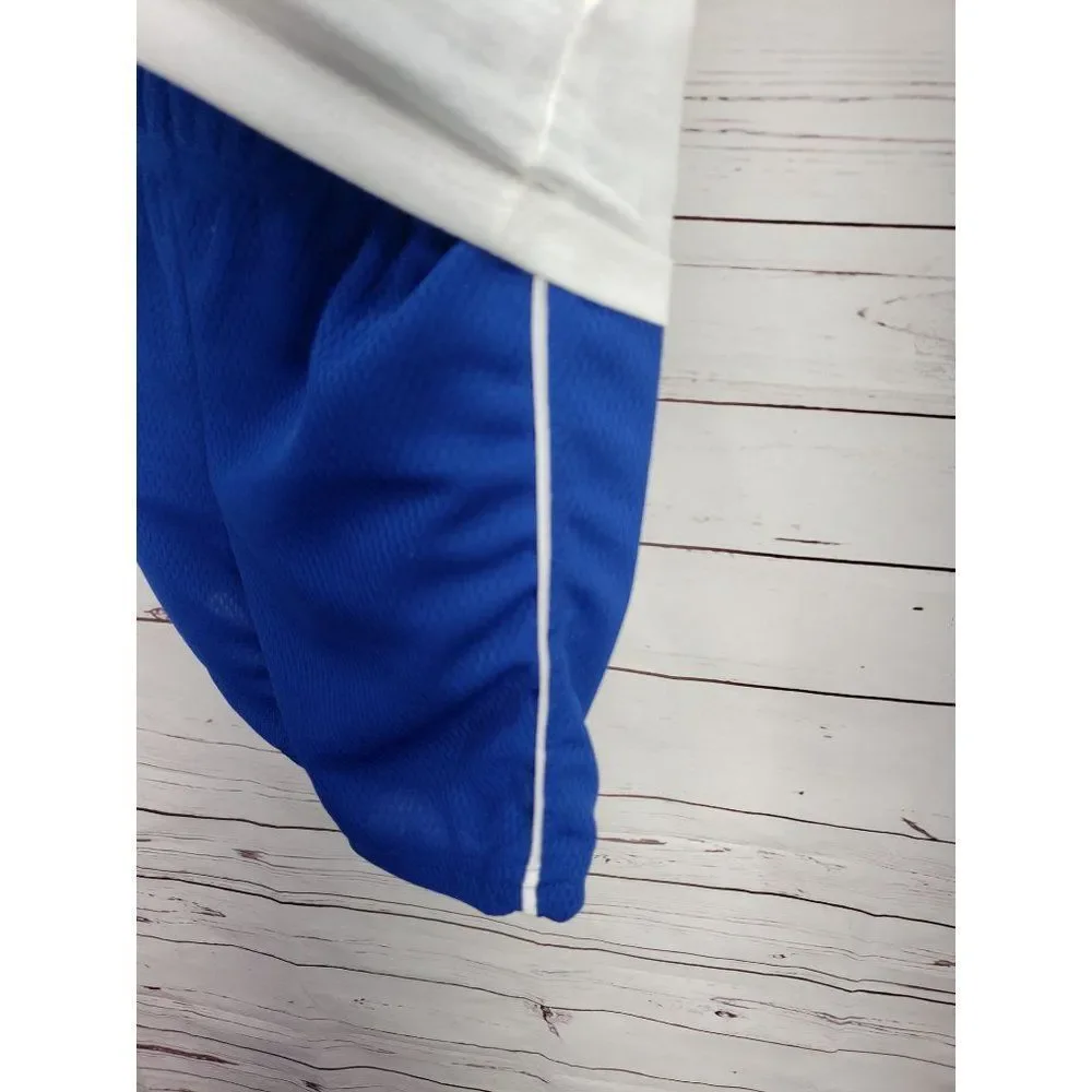 Swiggles‎ Awesome wording rainbow colors white shirt blue shorts size 2T outfit